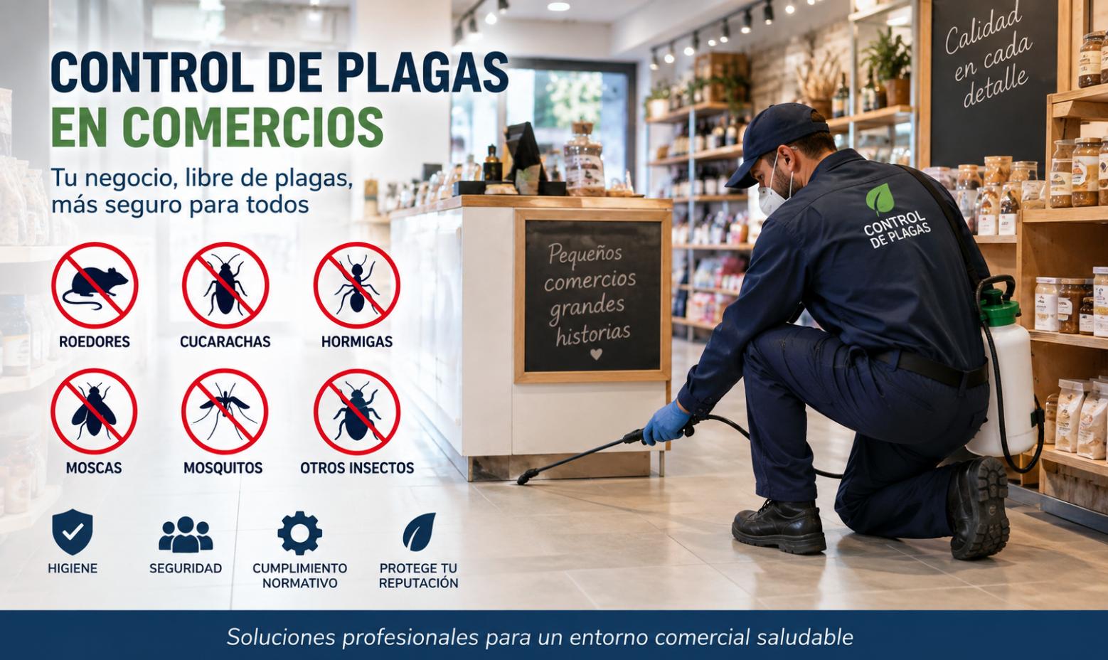 Control de plagas en local comercial