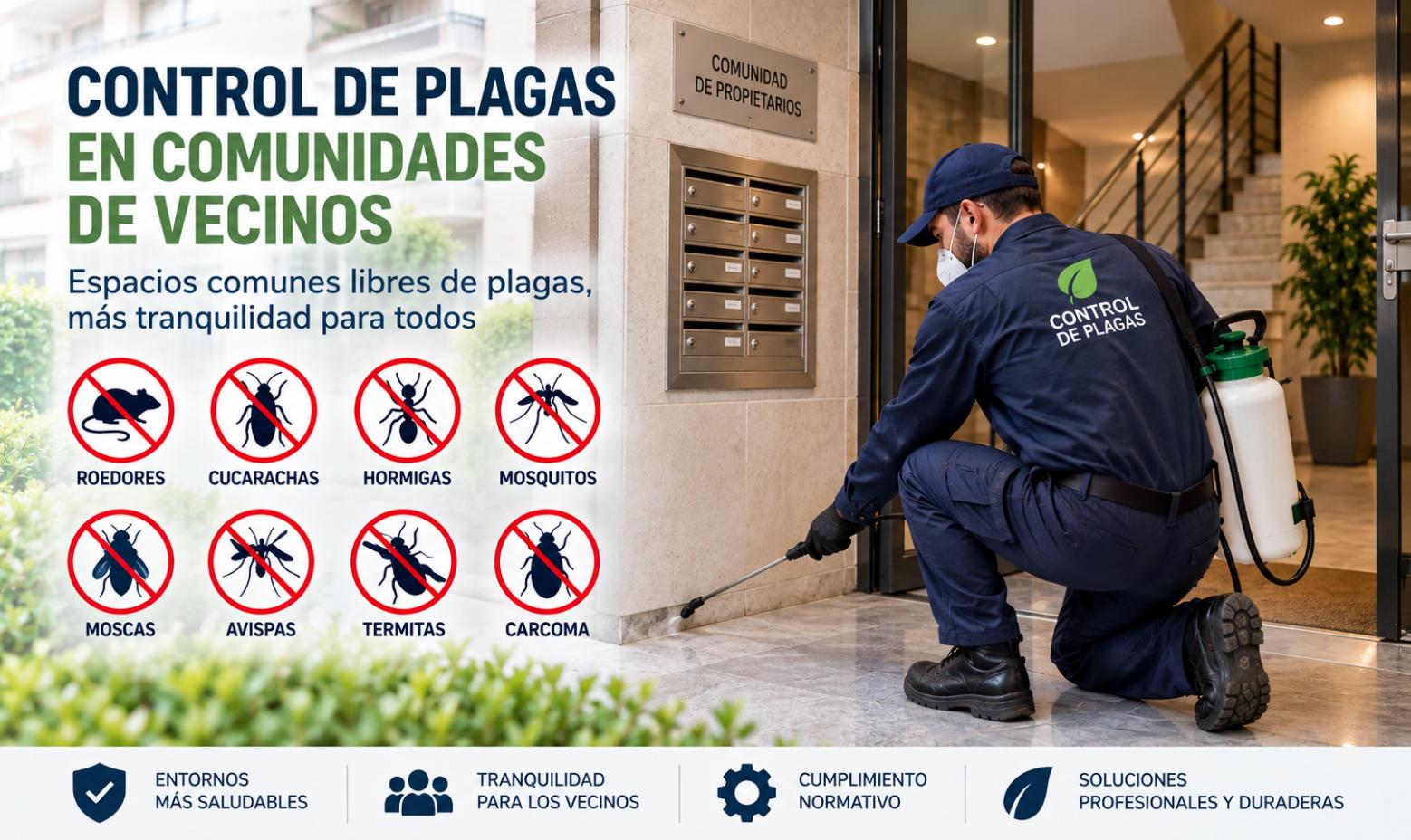 Control de plagas en comunidad de propietarios