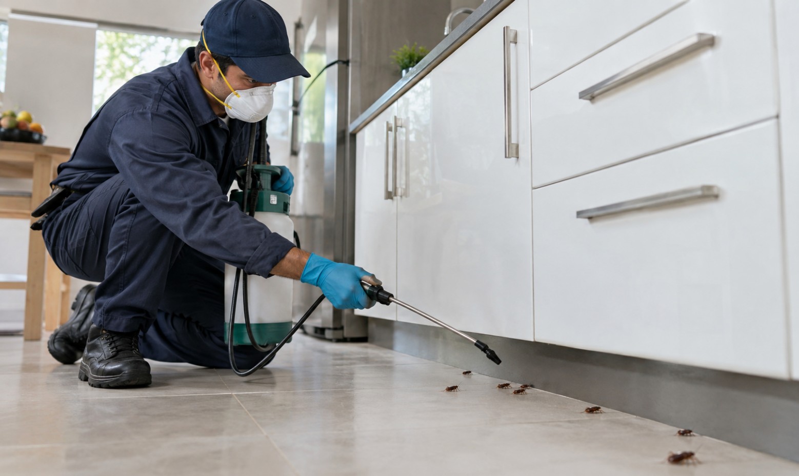 Inspección profesional ante una plaga de cucarachas