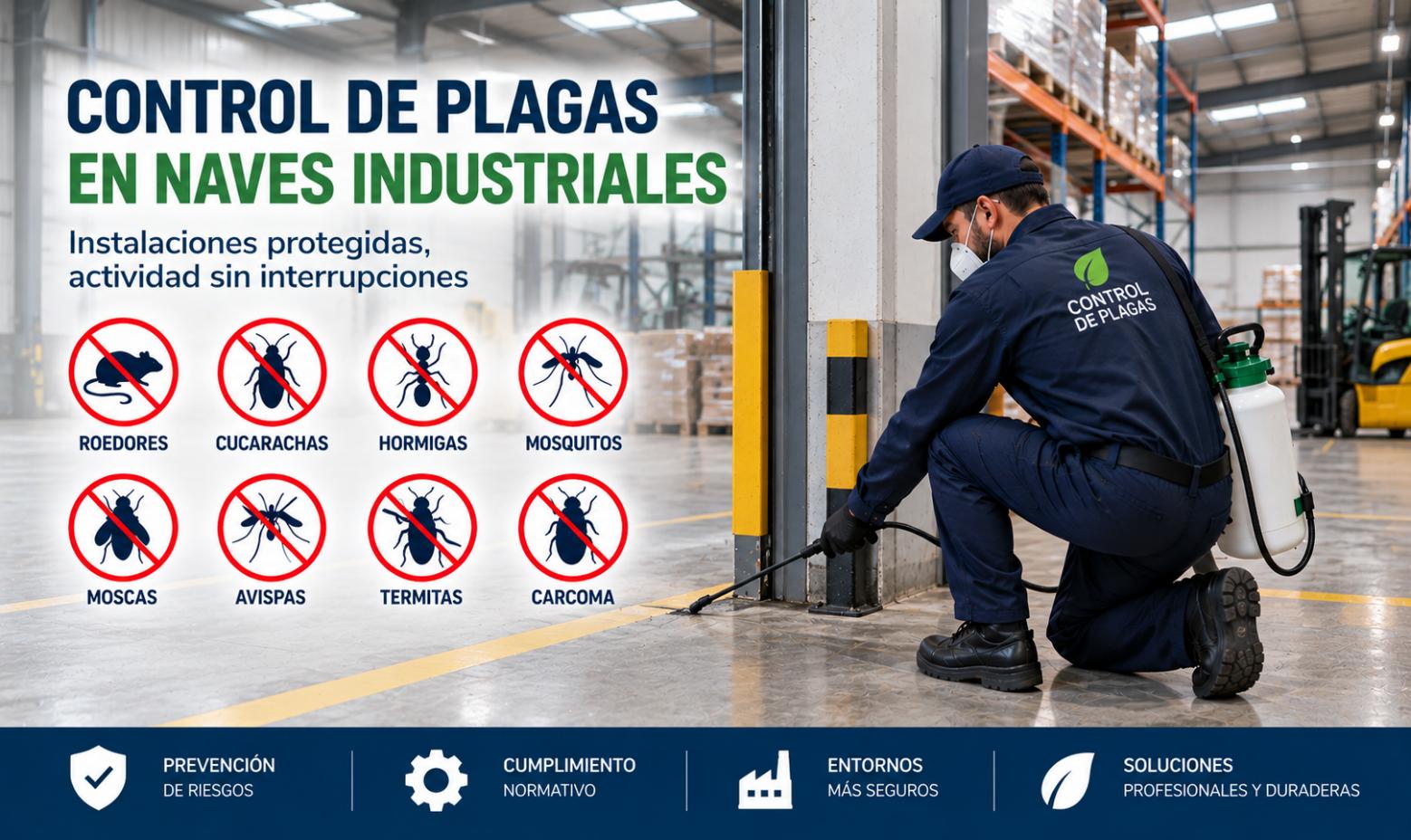 Control de plagas en nave industrial