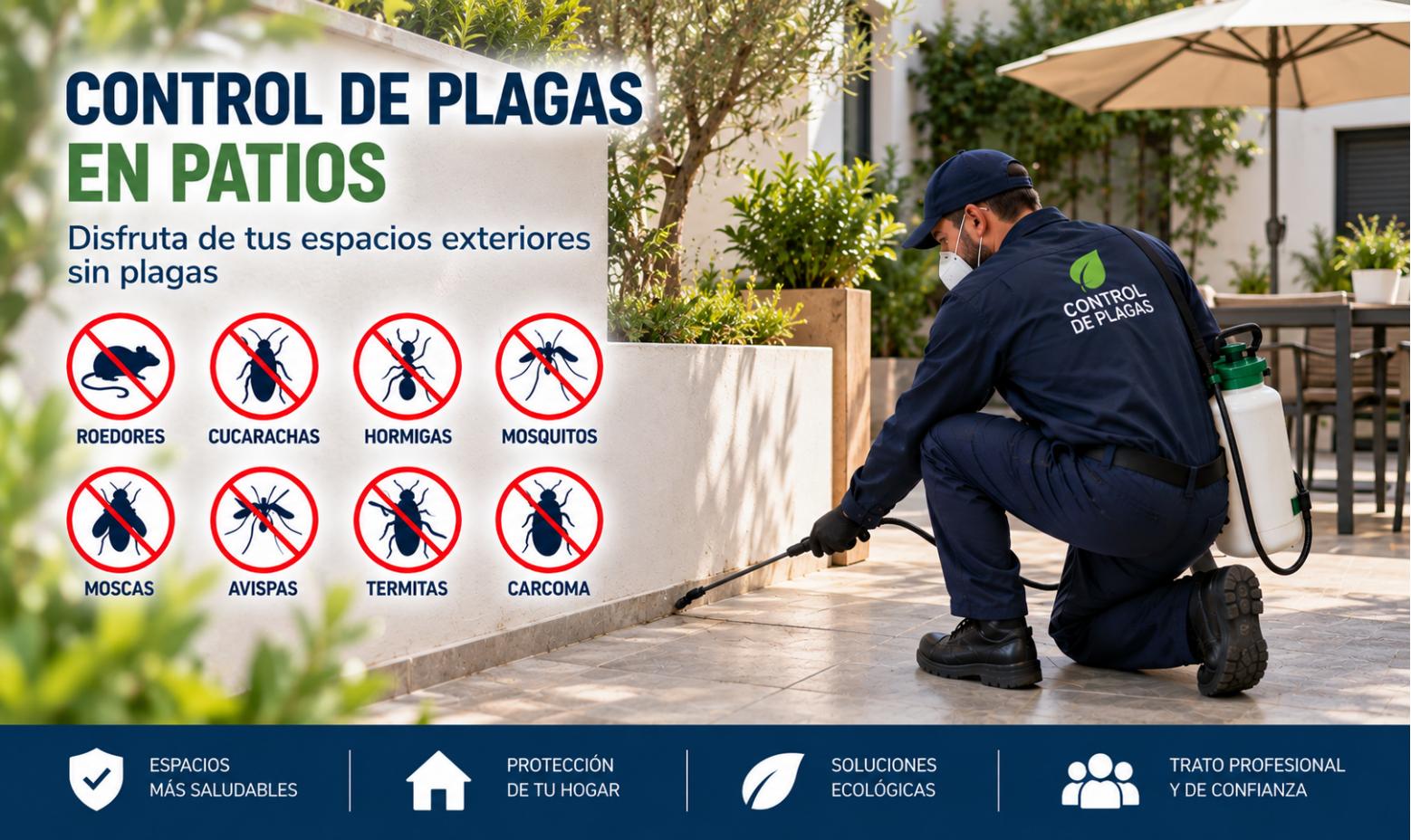 Control de plagas en patio