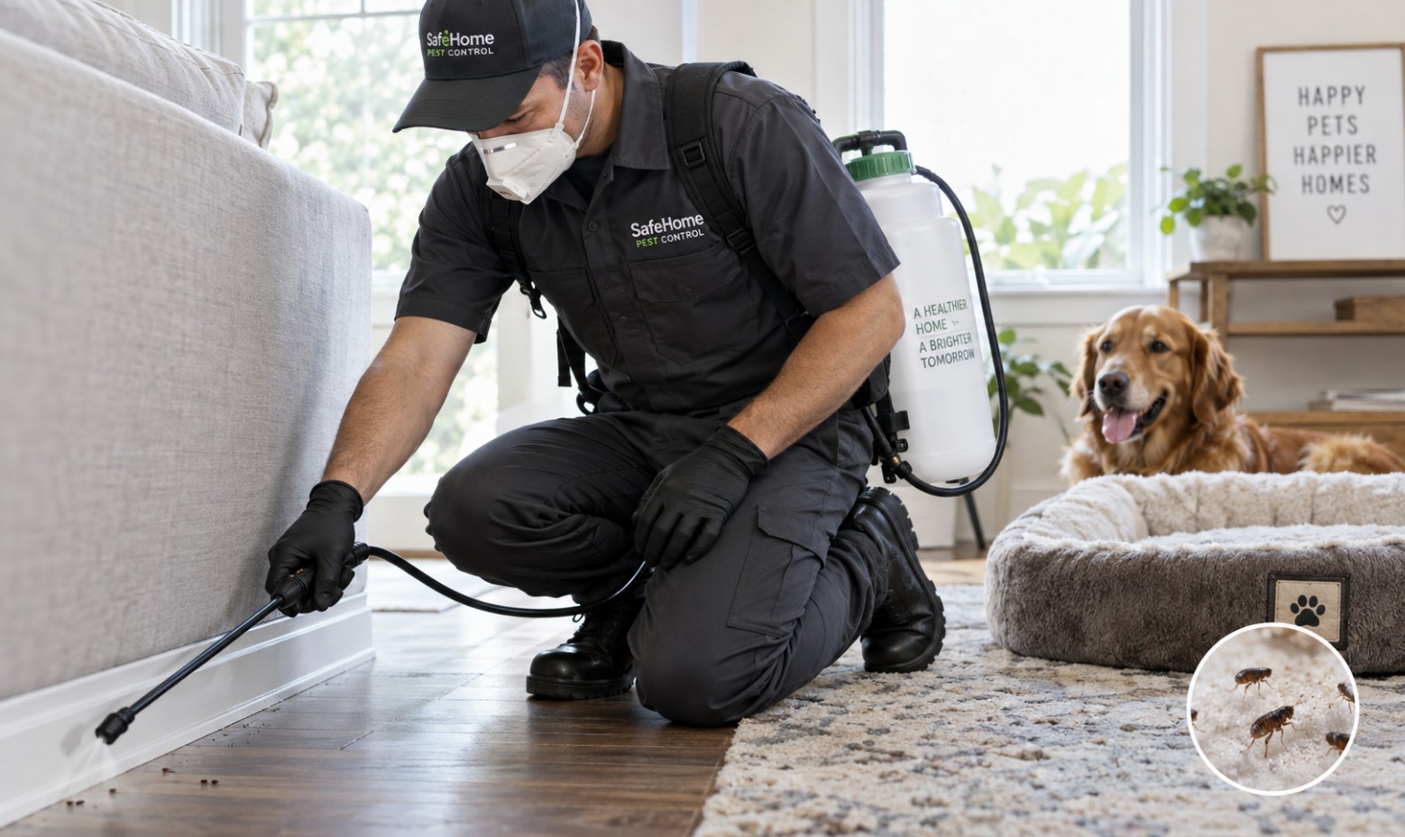 Control de pulgas en vivienda